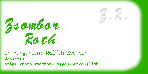 zsombor roth business card